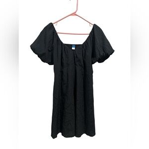 zara black dress with white collar ZARA. Black textured dress with lace detail. TS  Hibuy market